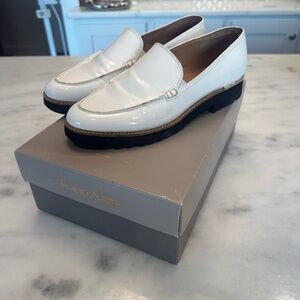 Franco Sarto Women’s White Slip-On Loafers
